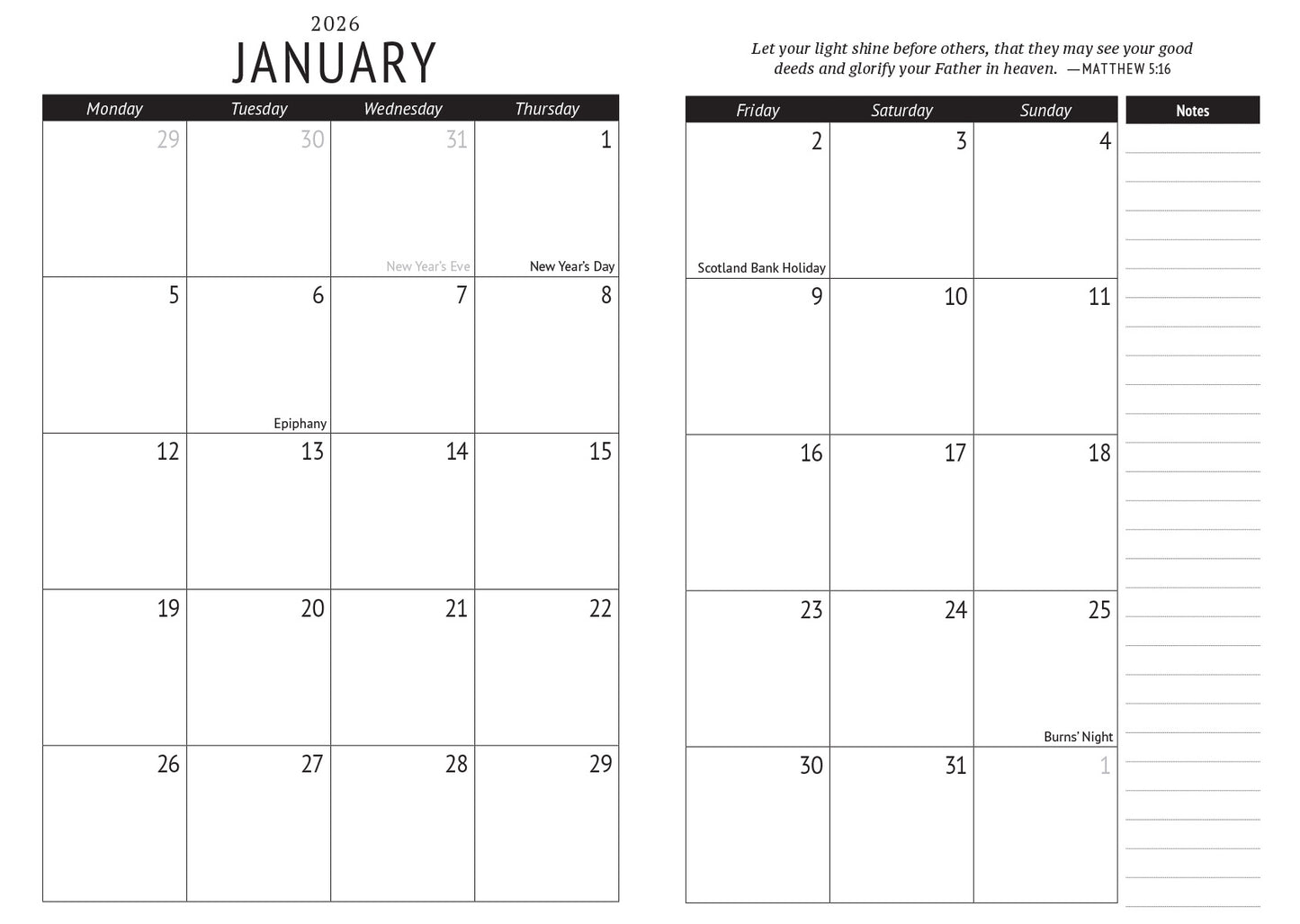 Our Daily Bread Daily Planner 2026