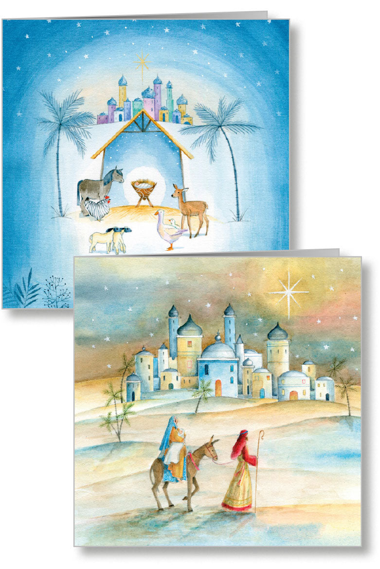 Around the Manger Christmas Card Pack